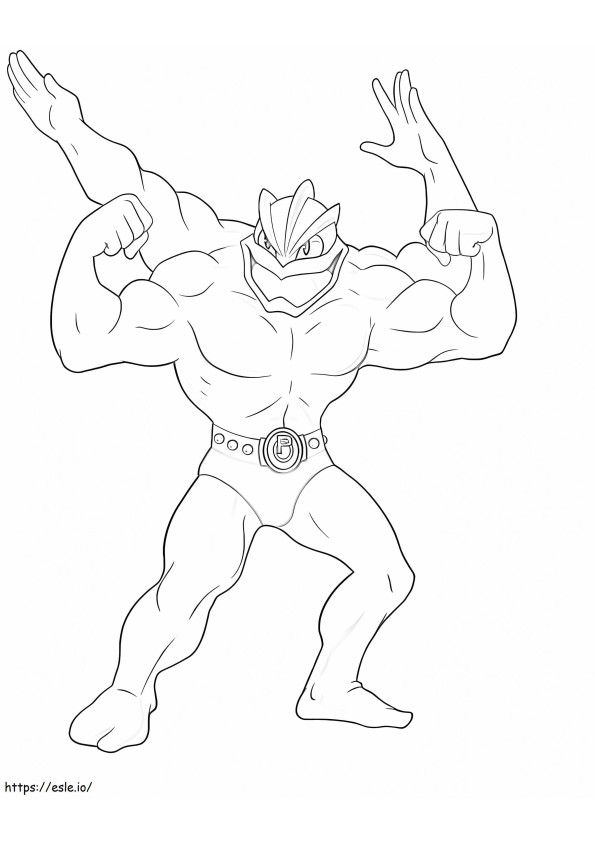 Amazing machamp coloring page