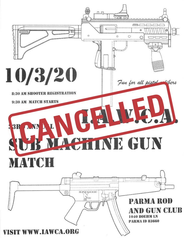 Cancelled iawca sub machine gun match october rd at the parma rod and gun club
