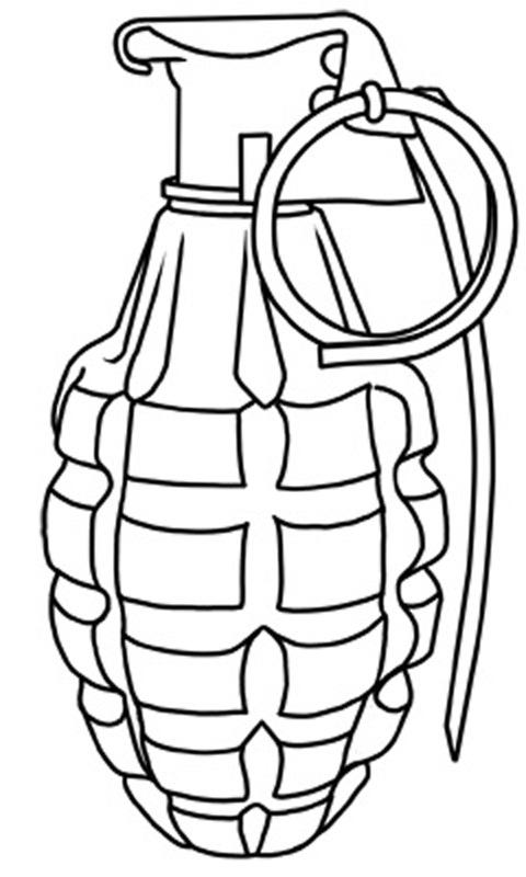 Easy gun coloring pages