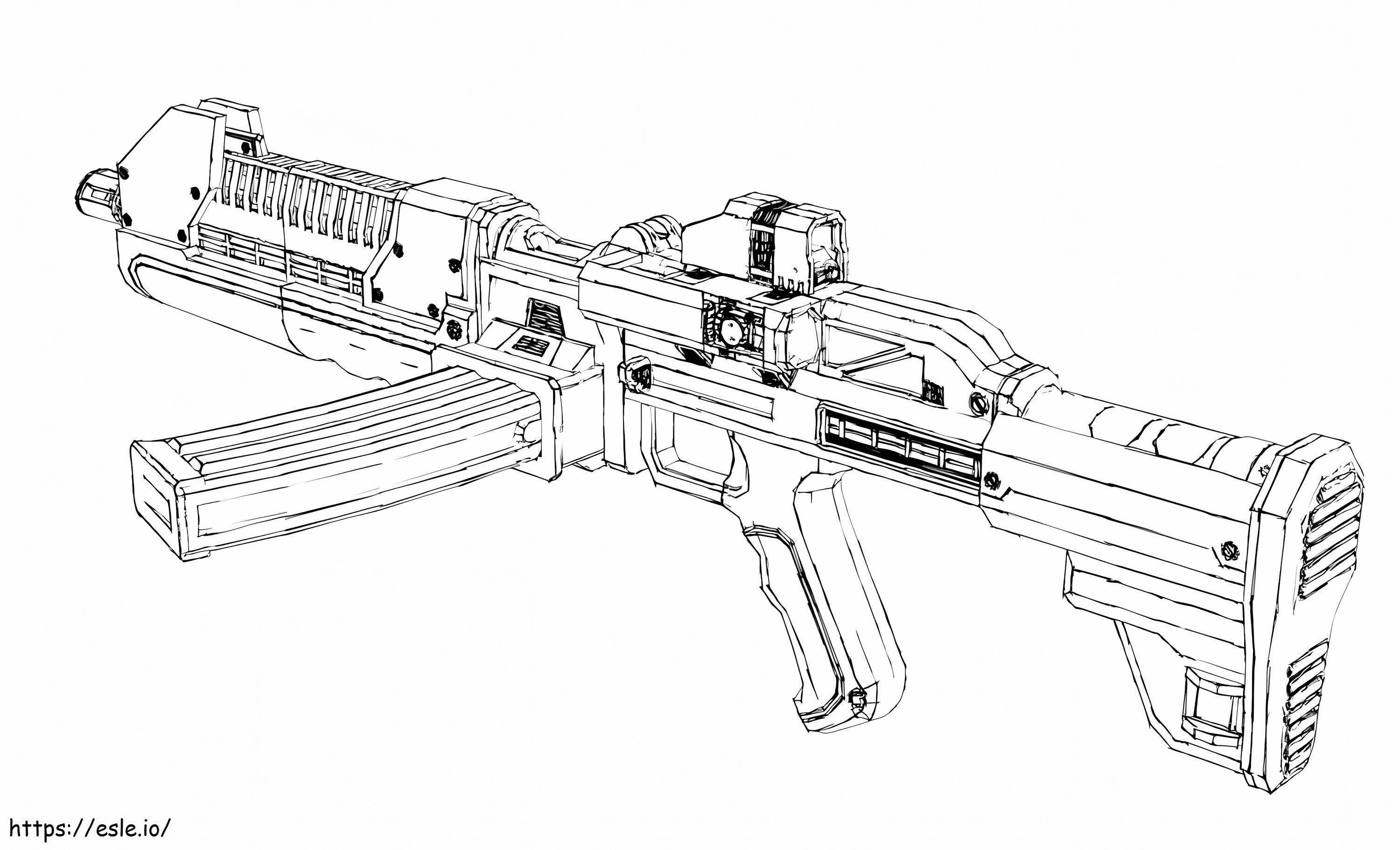 Good machine gun coloring page