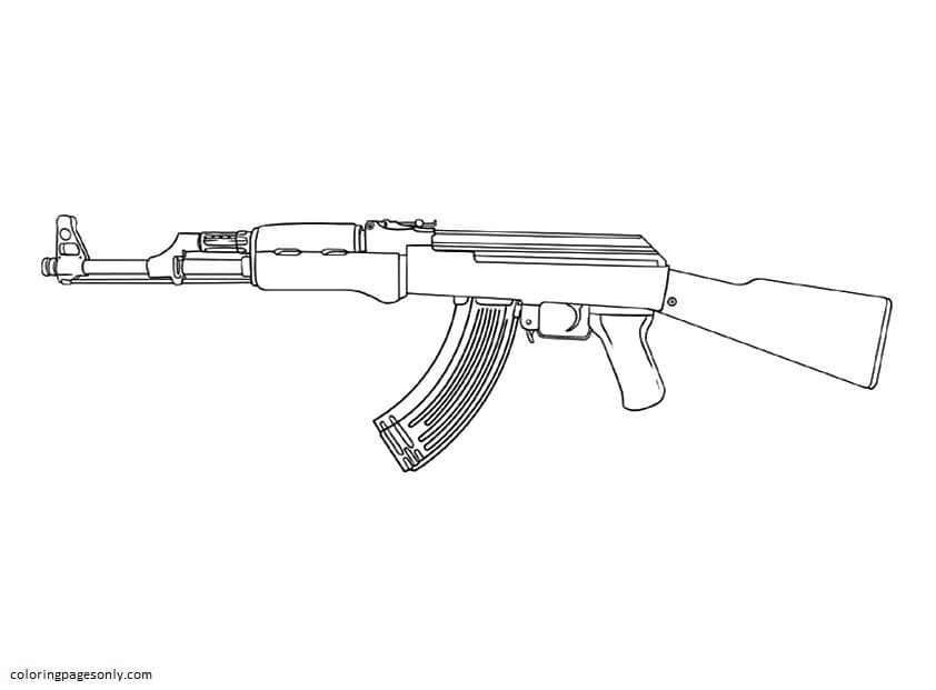 Gun coloring pages printable for free download