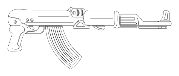 Drawing of creative machine gun stock vector by baavli