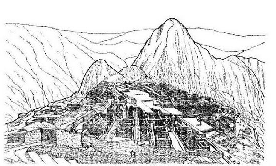 Coloring pages for ancient wonders of the world machu pichu paisajes dibujos dibujos