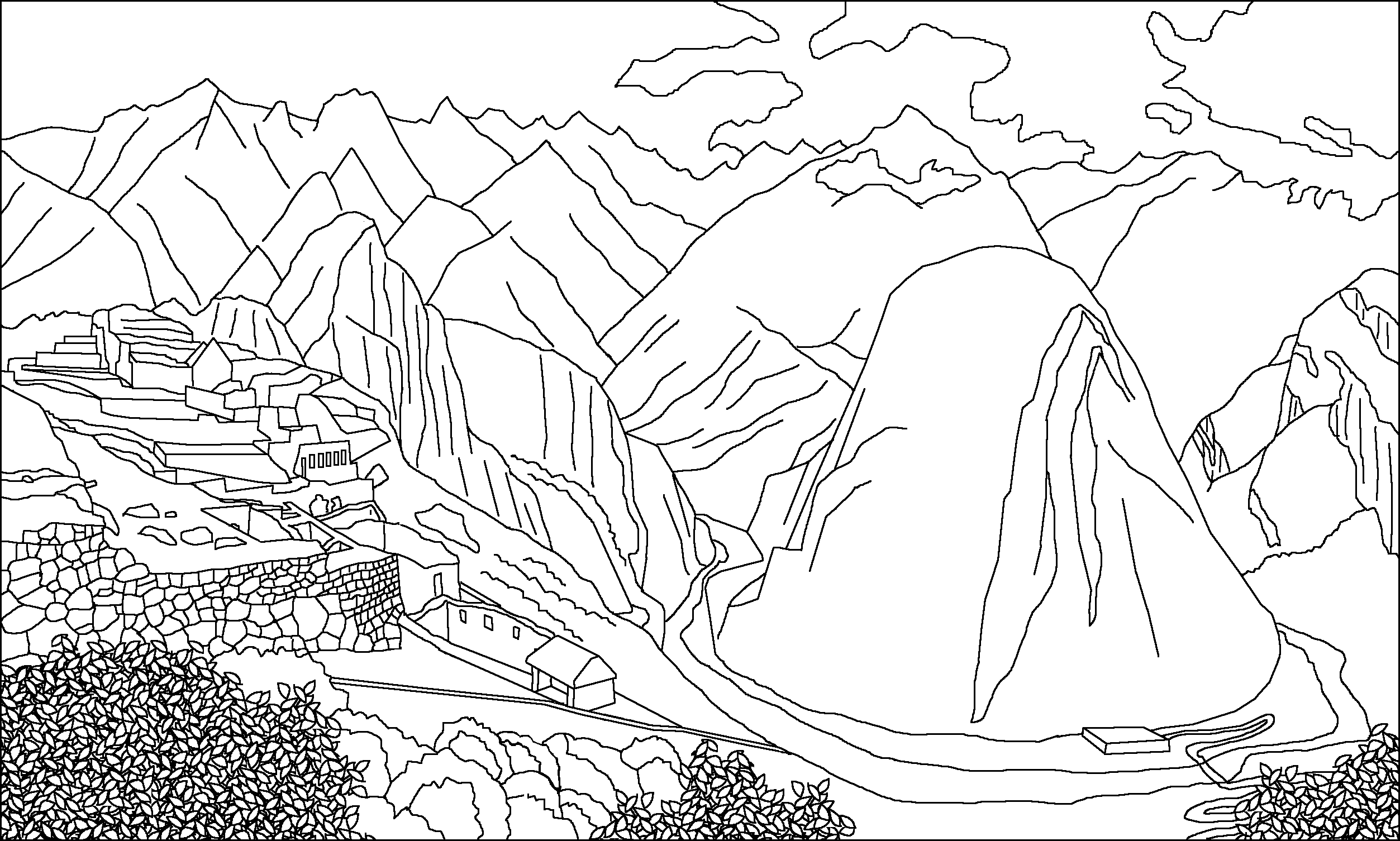 Machu picchu peru machu picchu coloring pages picchu