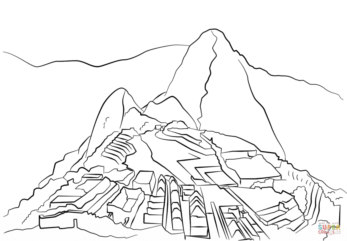 Machu picchu coloring page free printable coloring pages machu pichu machu picchu macchu picchu
