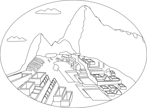Machu picchu coloring page free printable coloring pages