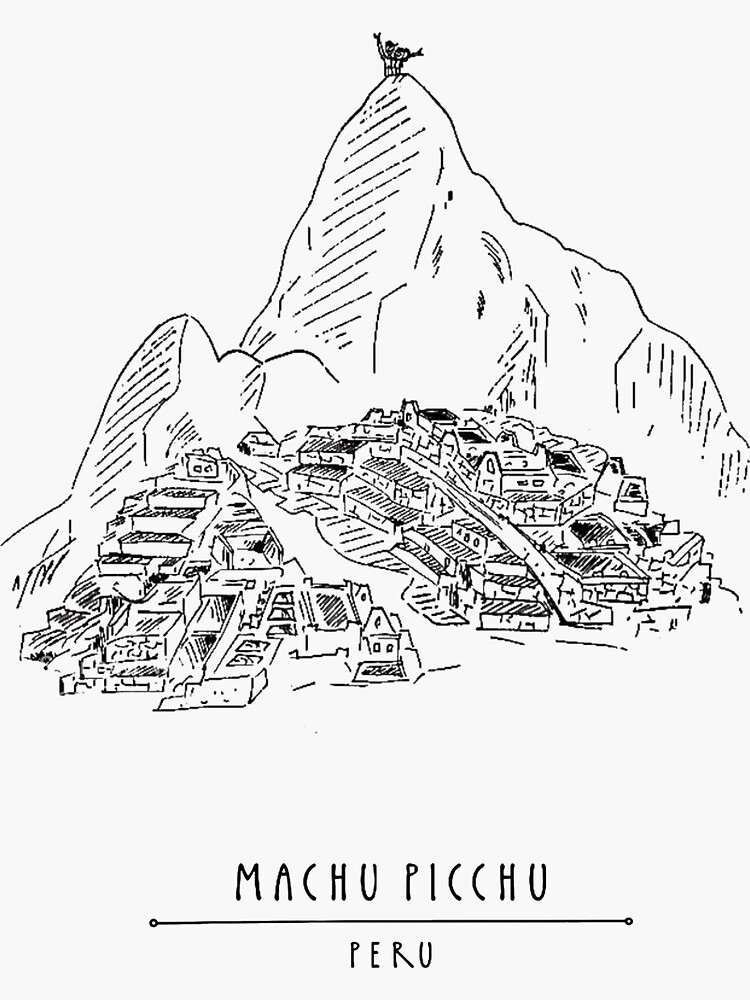 Machu picchu peru sticker for sale by issam lakrid