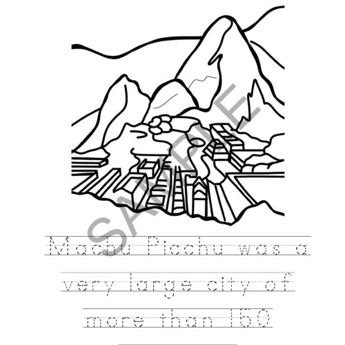 Ancient history coloring book inca