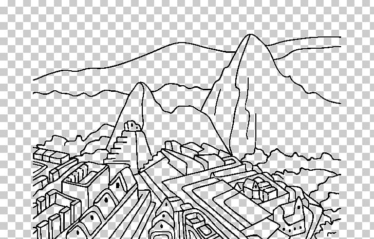 Machu picchu the cat and the bird inspired by a painting by paul klee drawing coloring