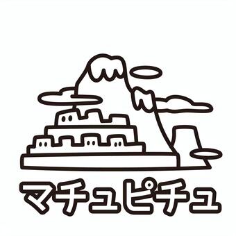 Free vectors coloring machu picchu