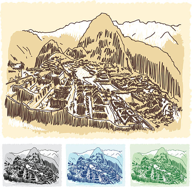 Machu picchu stock illustrations royalty