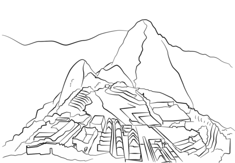 Machu picchu coloring page free printable coloring pages