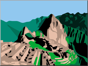 Clip art machu picchu color i