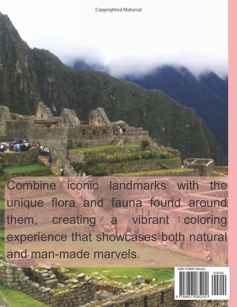 Machu picchu coloring book coloring book on machu picchu and its inhabitants pages in x in publishing pay