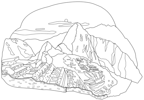 Machu picchu coloring page free printable coloring pages