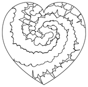 Heart coloring pages free printable pictures