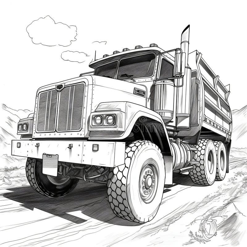 Trucks coloring book stock illustrations â trucks coloring book stock illustrations vectors clipart