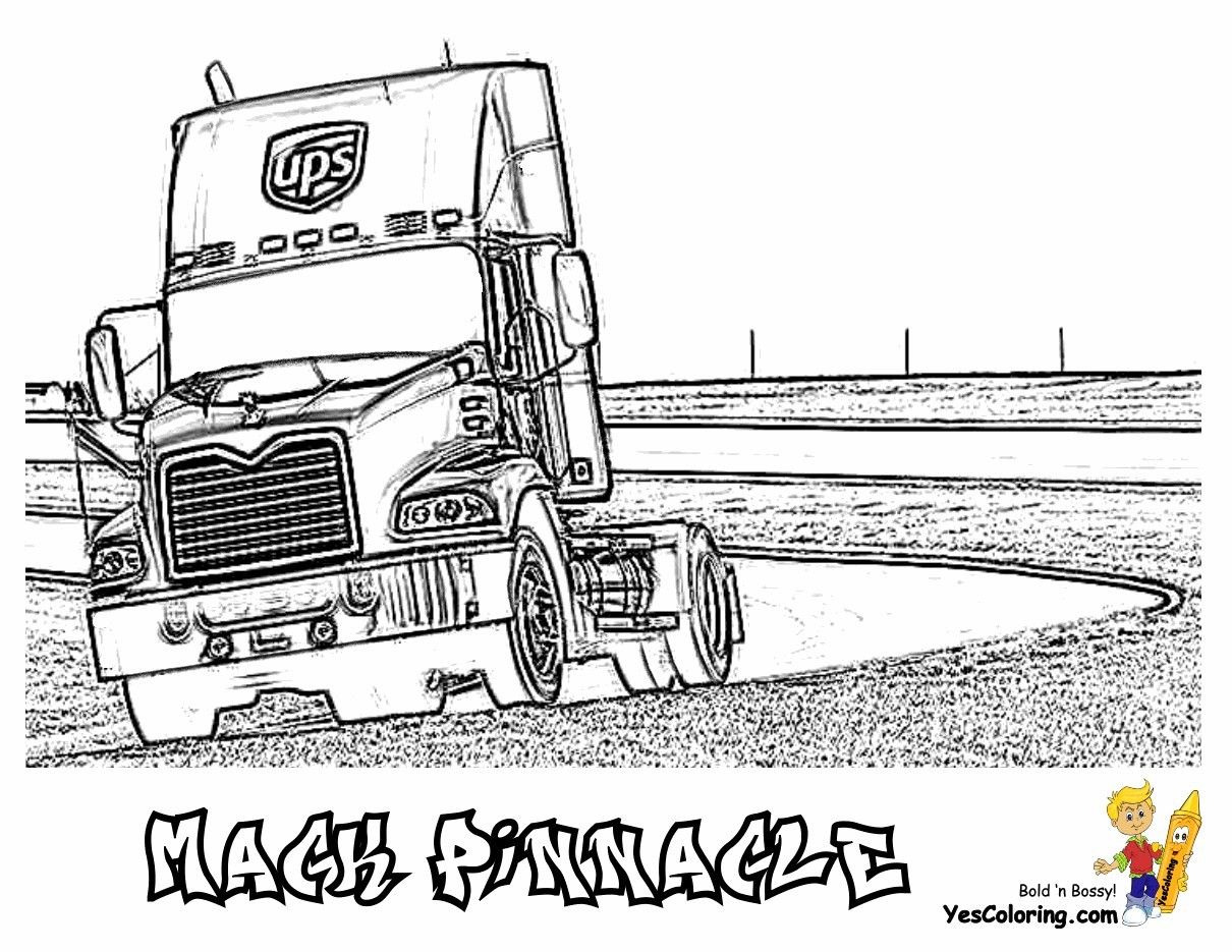 Semi truck coloring pages semi trucks coloring pages advanced big rig truck free wheeler