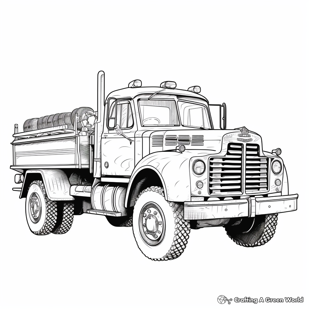 Old truck coloring pages