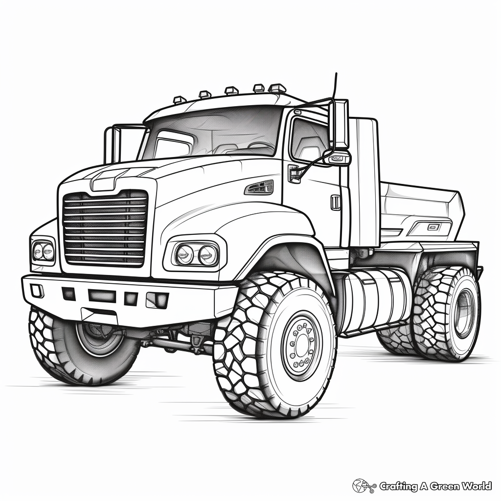Diesel truck coloring pages
