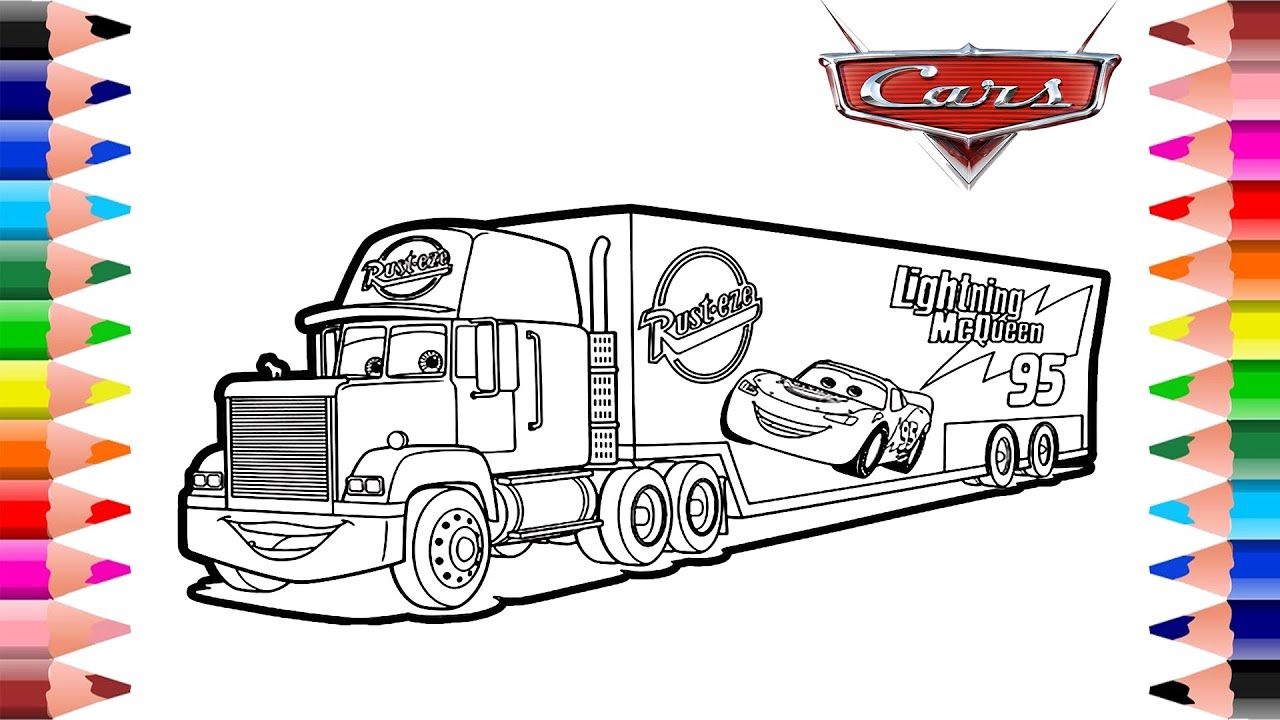 Disney pixar cars mack truck coloring pages coloring pages for kids disney pixar cars truck coloring pages coloring for kids