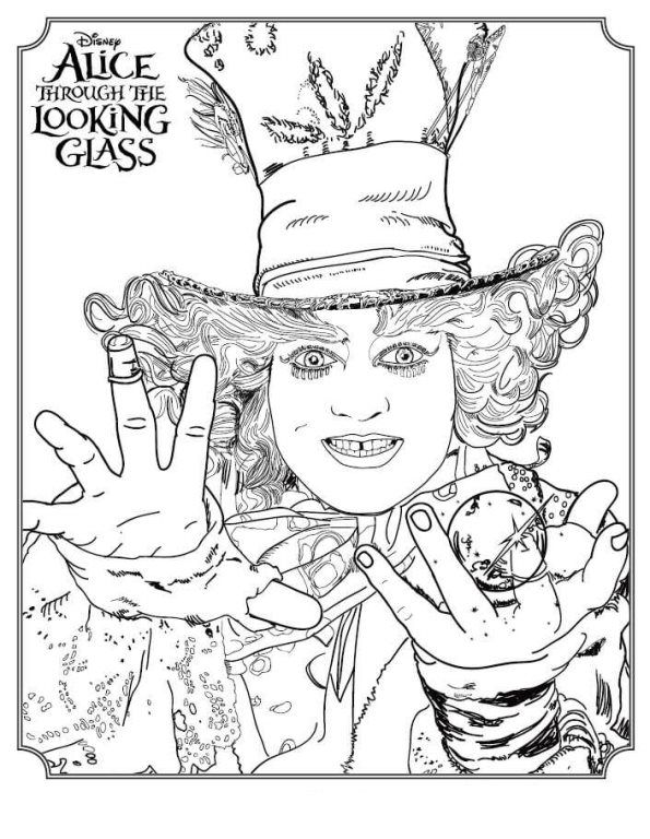 Kleurplaat van mad hatter disney coloring pages cool coloring pages adult coloring pages