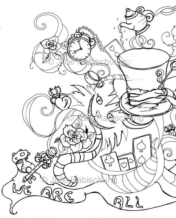 Wonderland coloring page