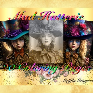 Mad hatter coloring page