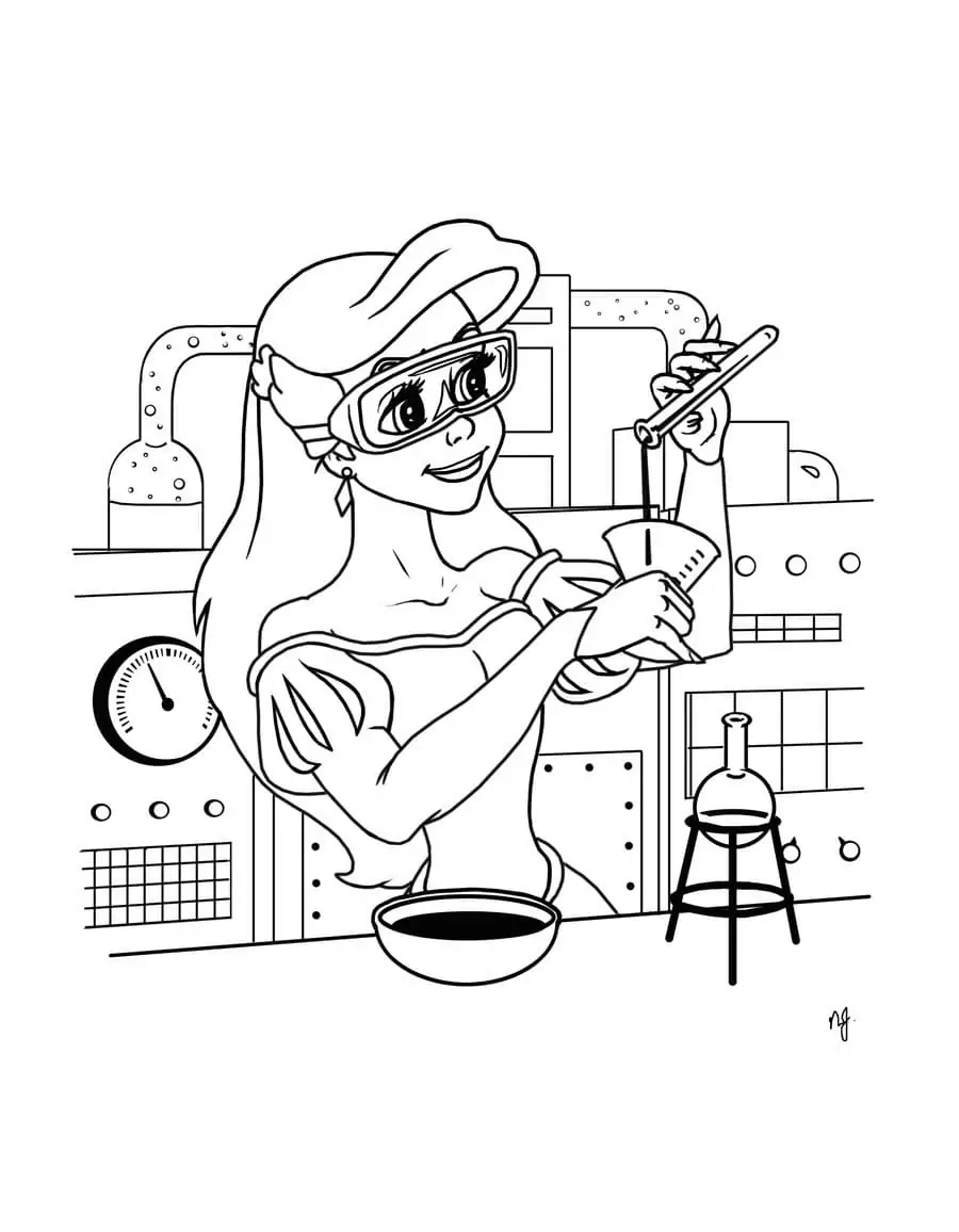 Mad scientist fãrbung seite