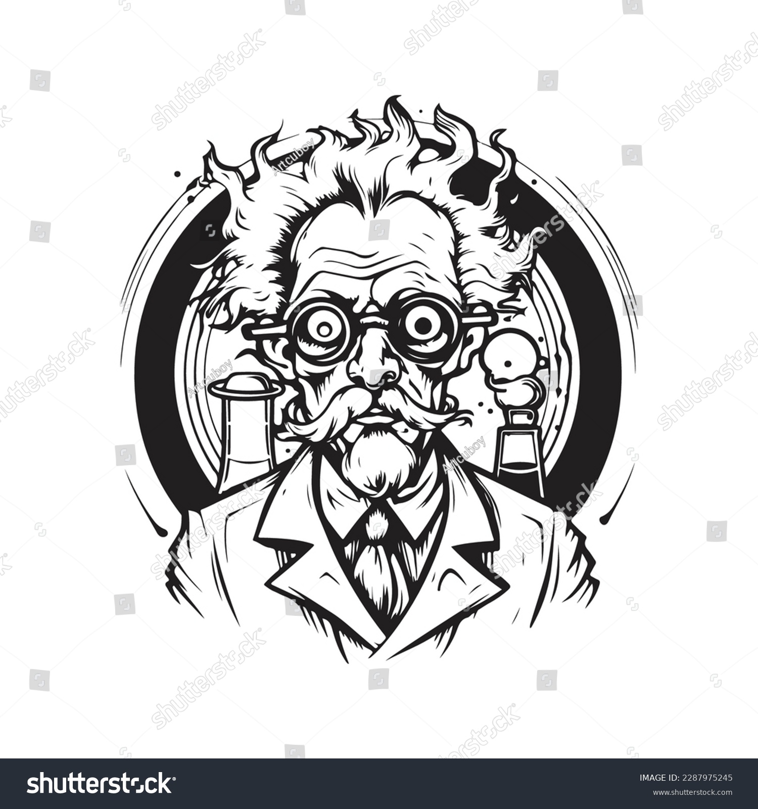 Mad scientist cartoon images stock photos d objects vectors