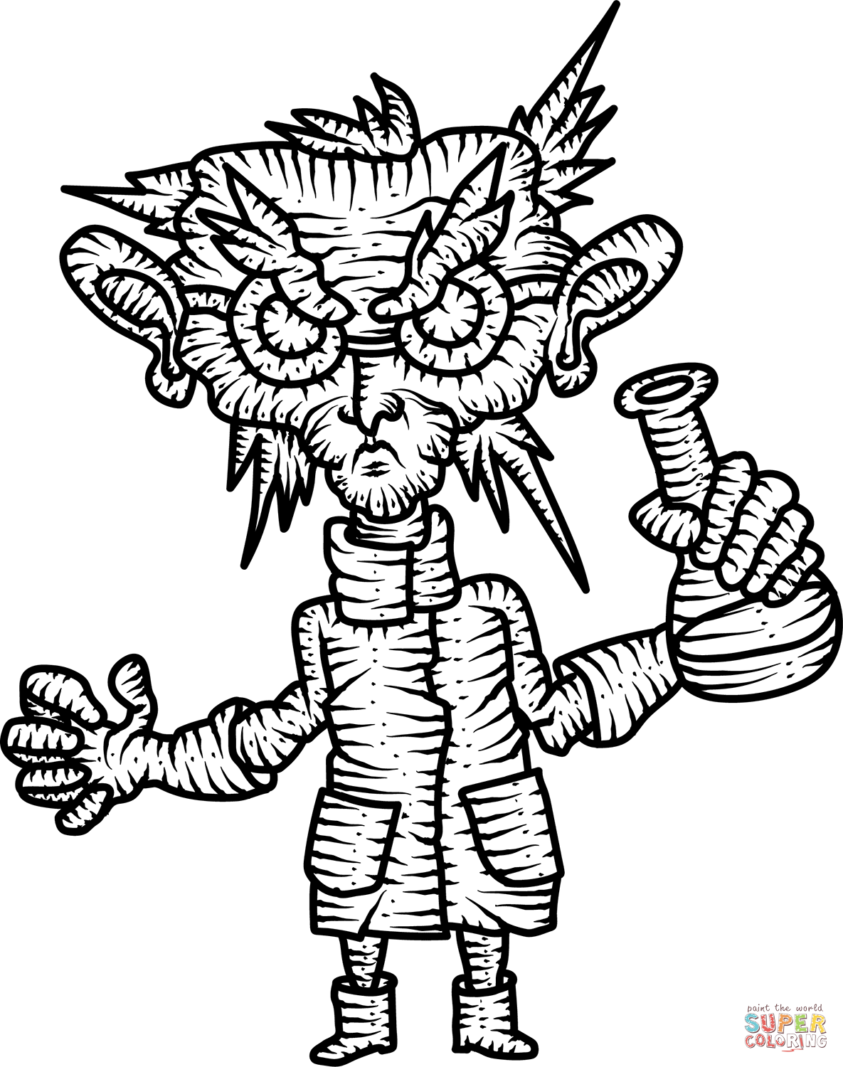 Evil scientist coloring page free printable coloring pages