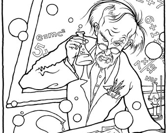 Mad scientist coloring