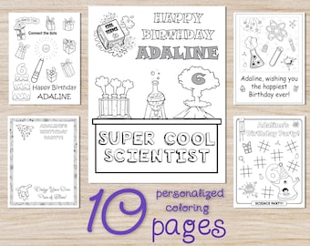 Mad scientist coloring