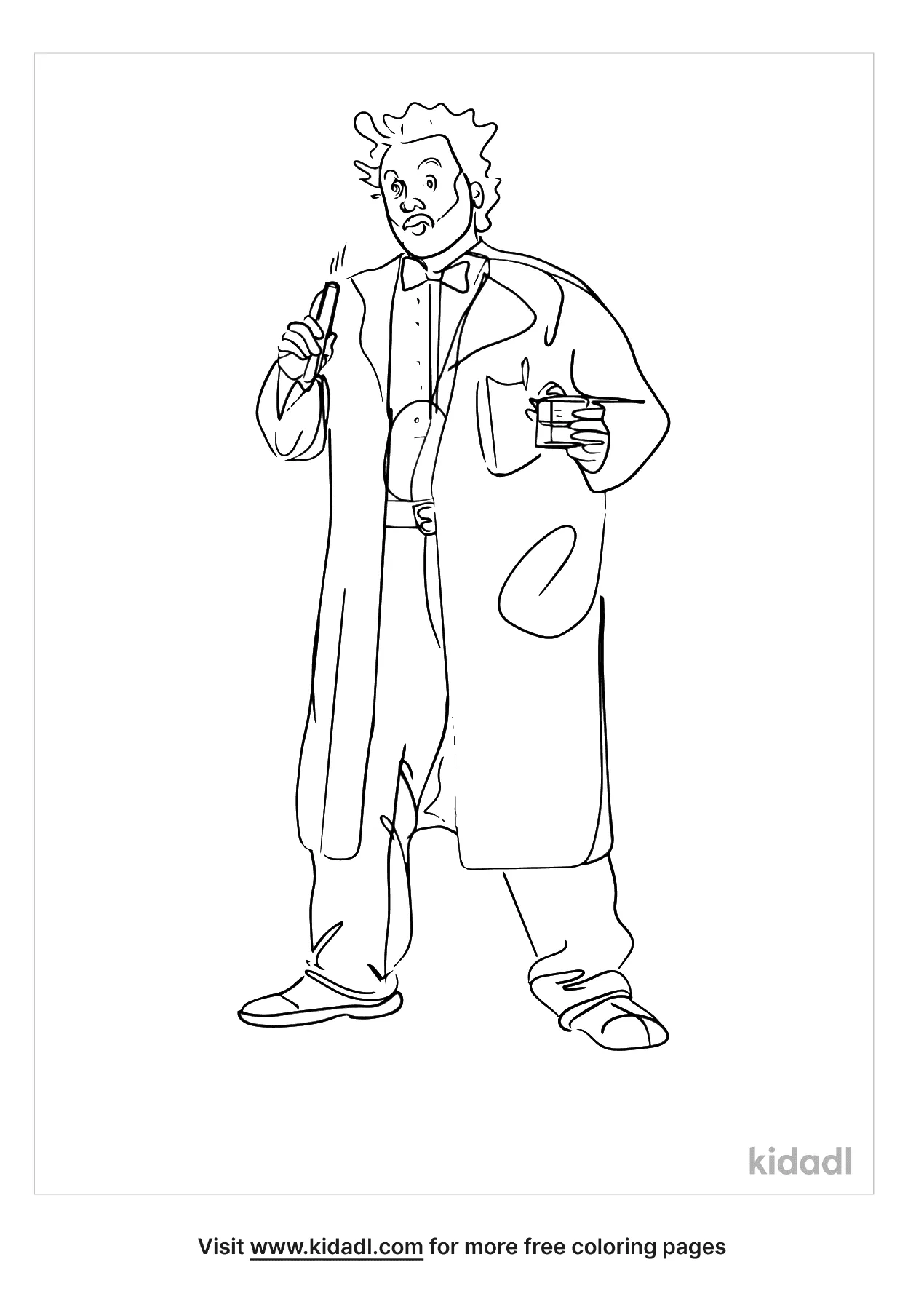 Free mad scientist coloring page coloring page printables