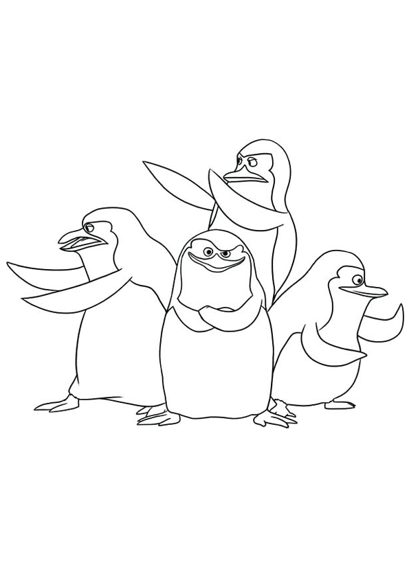 Coloring pages madagascar penguins coloring page