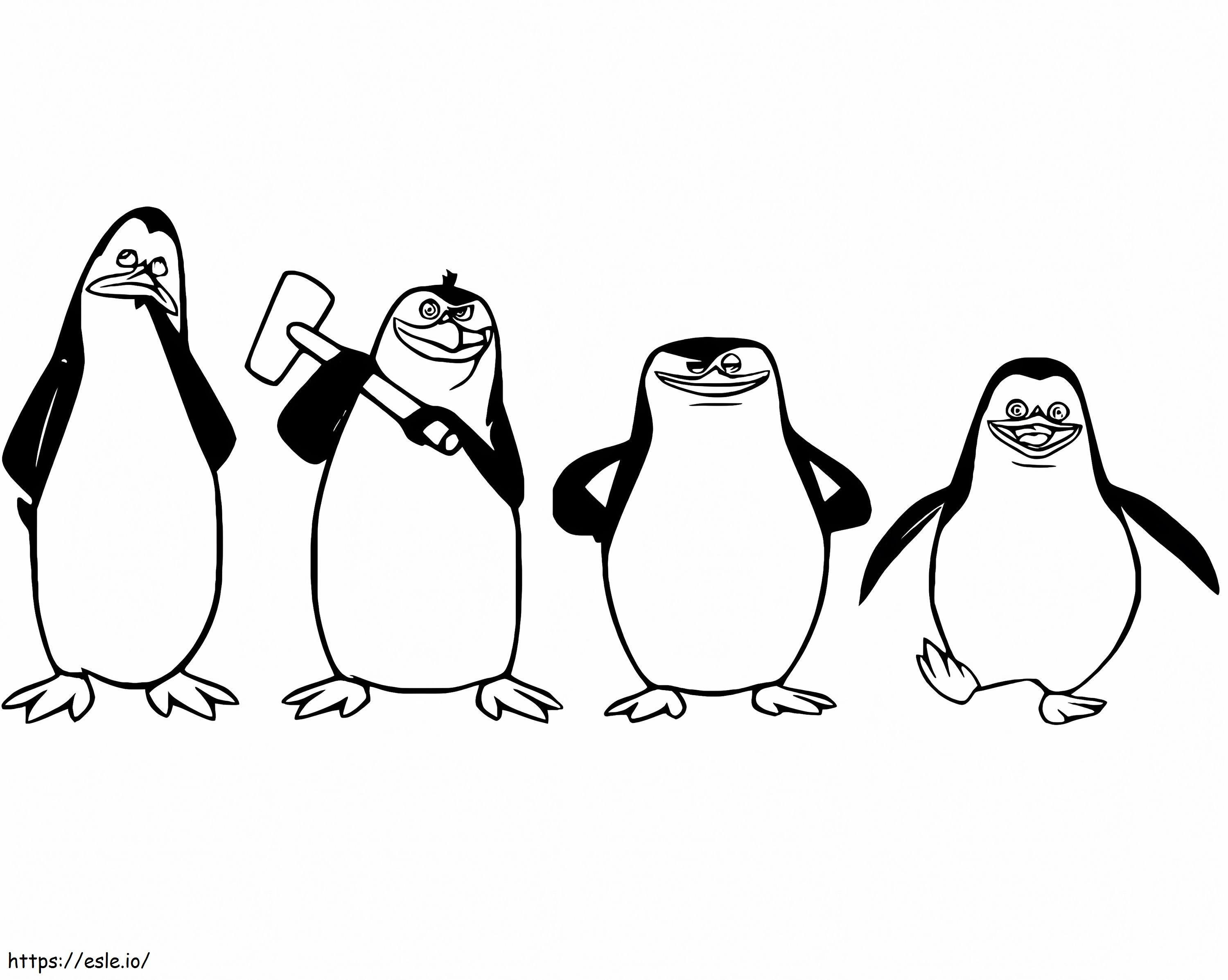 Free penguins of madagascar coloring page