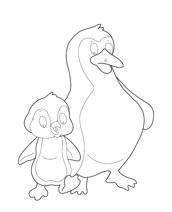 Penguin colouring picture free colouring book for children â monkey pen store