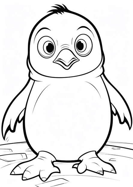 Page penguin colouring images