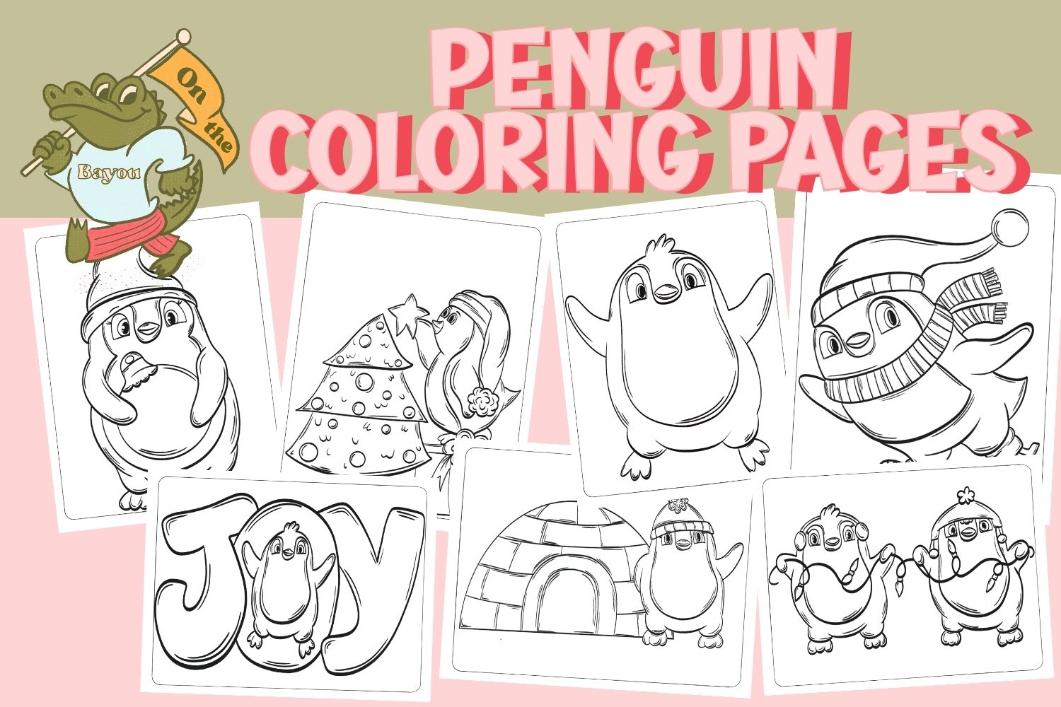 Penguin coloring pages for teachers or kids