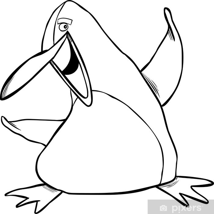 Sticker happy penguin coloring page