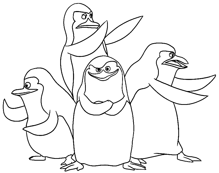 Penguins of madagascar coloring pages printable for free download