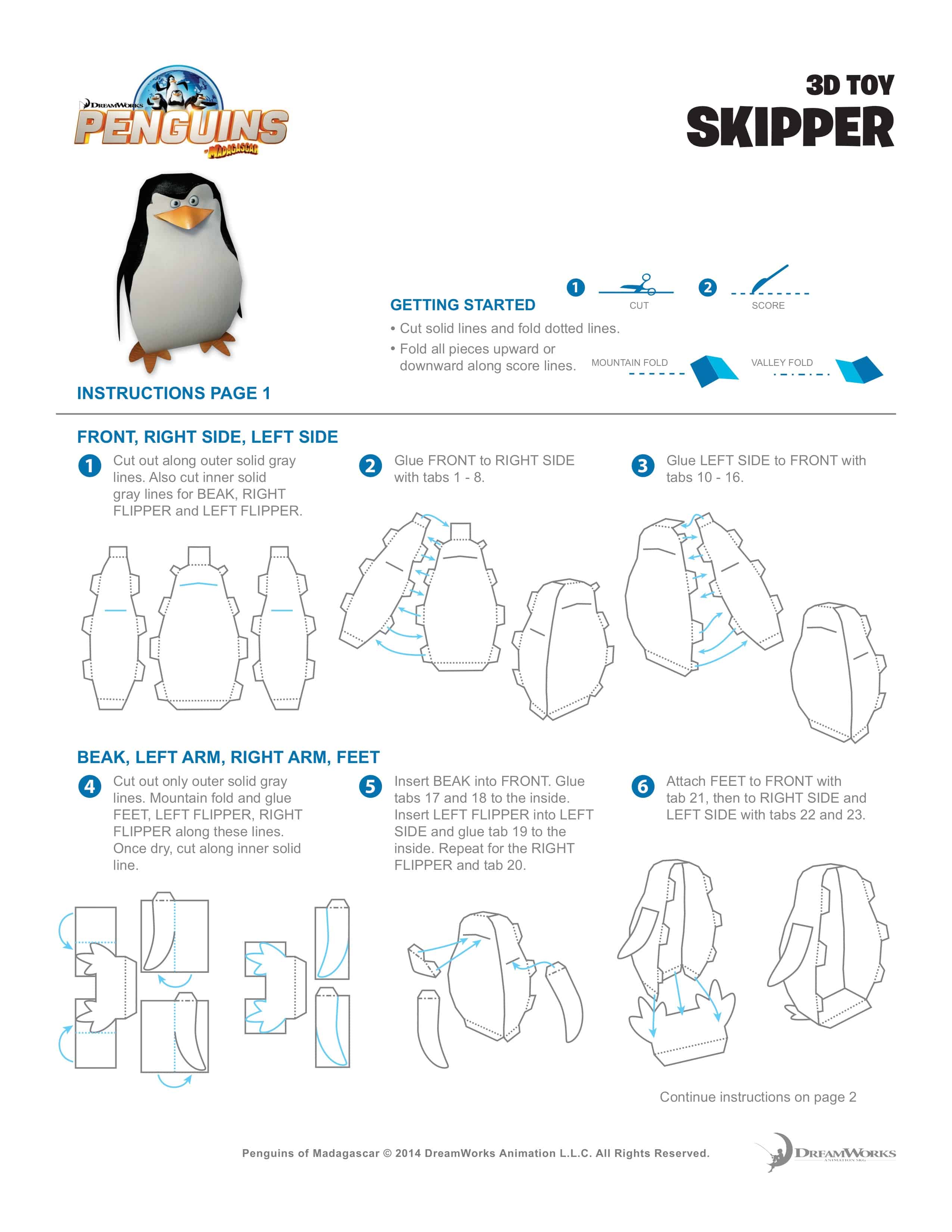 Free penguins of madagascar printable coloring pages and activity pages