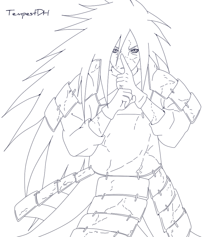 Madara lineart by tempestdh on