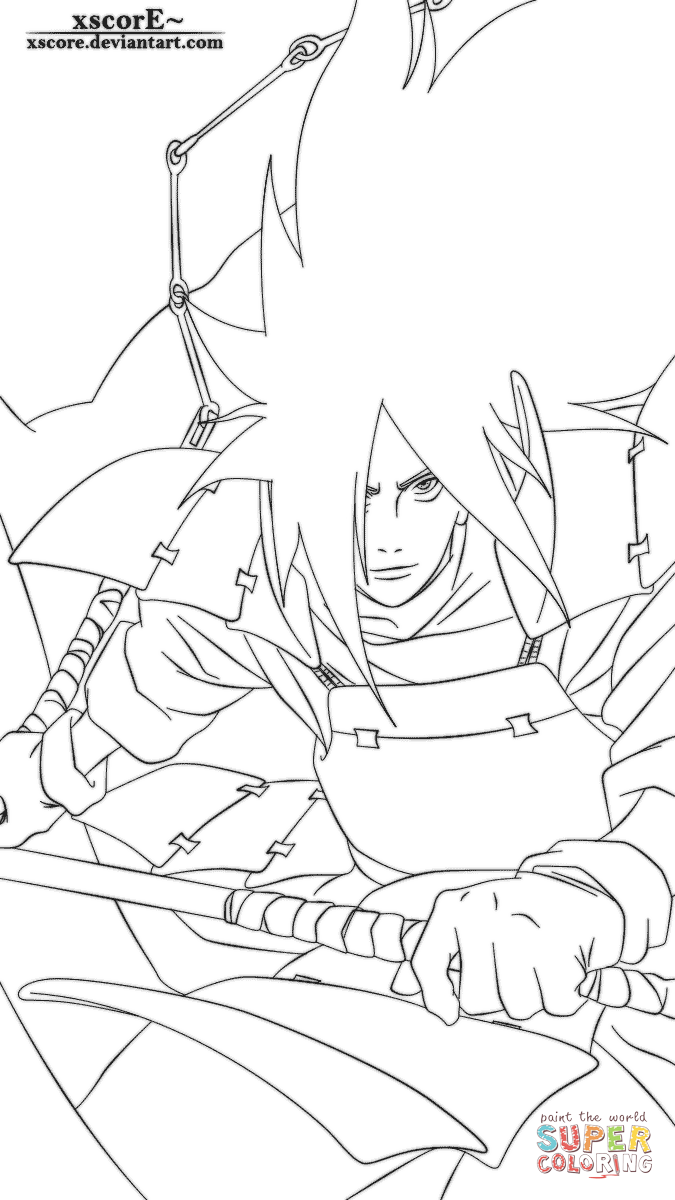 Madara coloring page free printable coloring pages