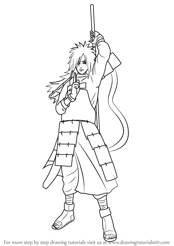 How to draw madara uchiha from naruto