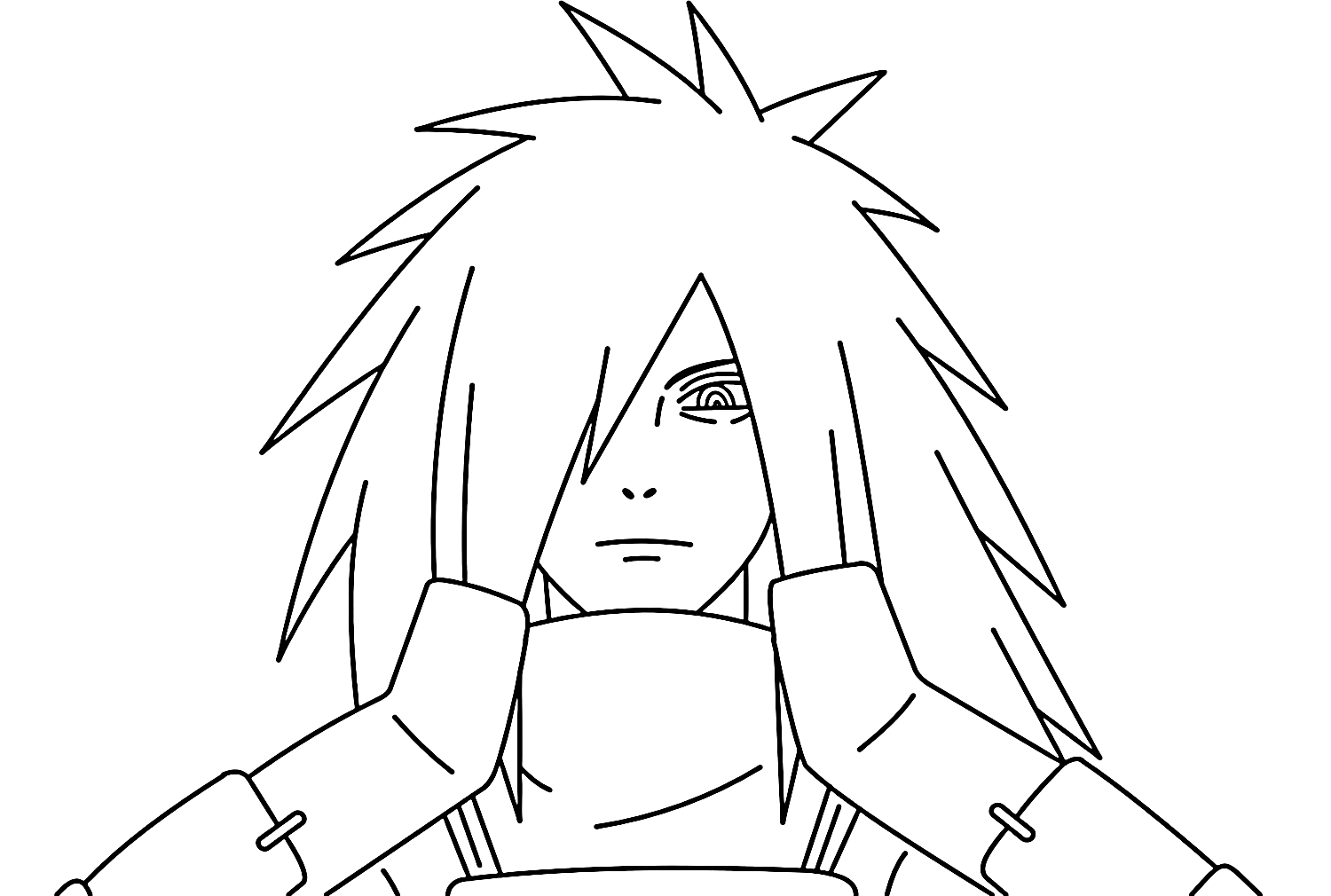 Madara uchiha coloring page printable