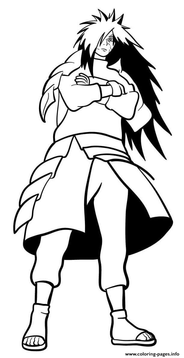 Madara uchiha coloring page printable