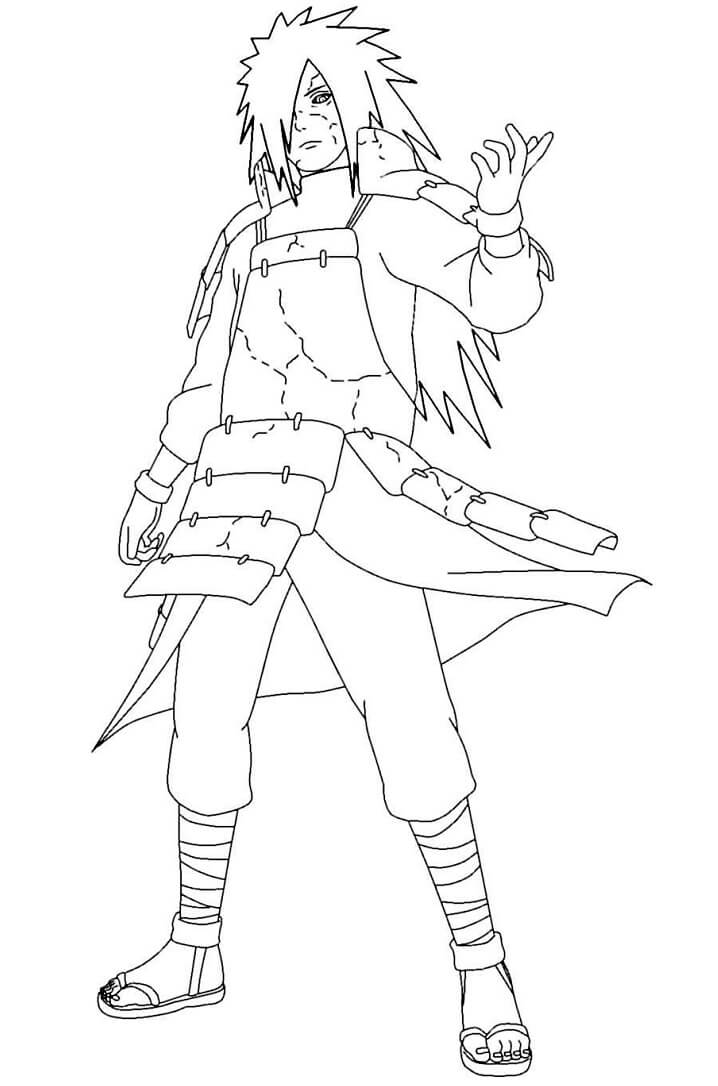Strong madara coloring page
