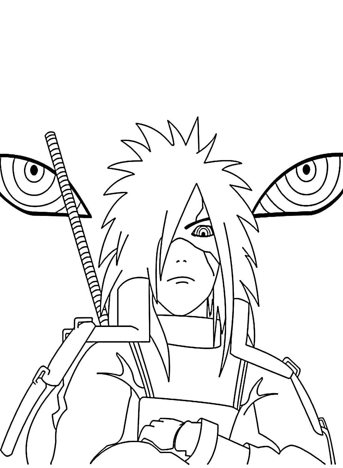 Uchiha madara coloring pages free
