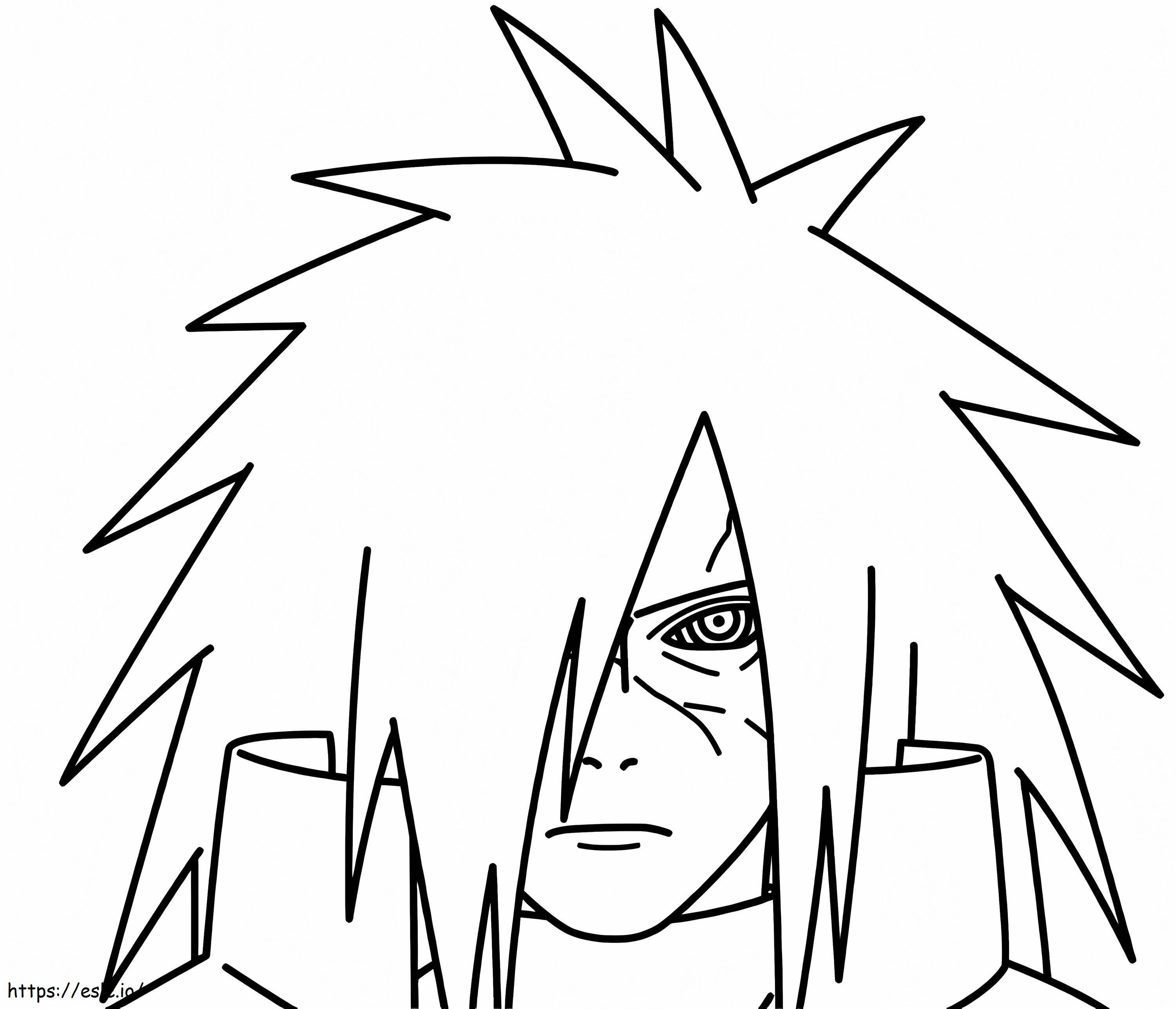 Madara uchiha portrait coloring page
